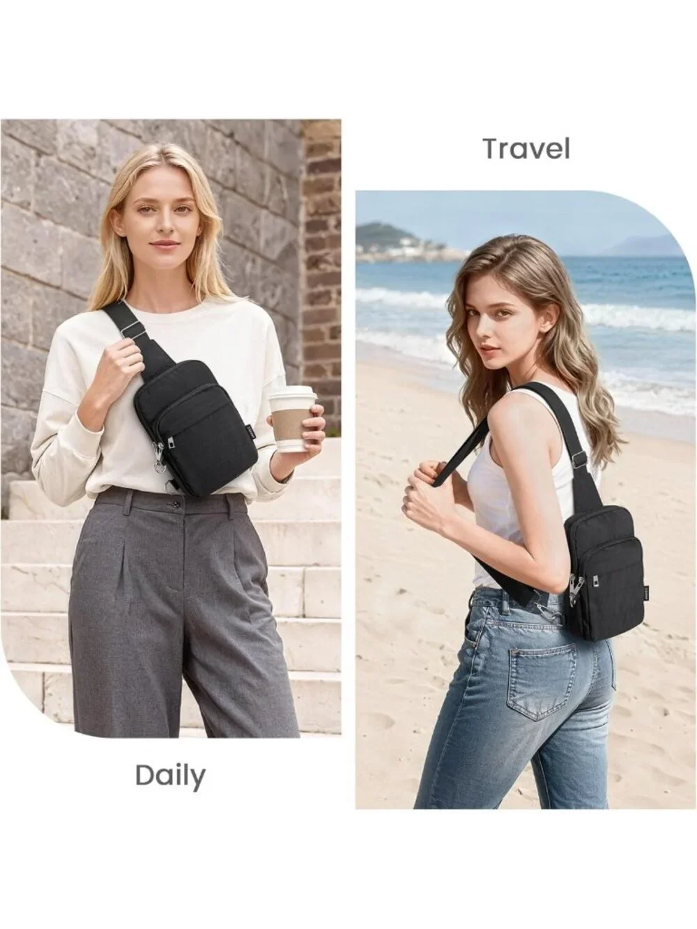 Lightweight Anti-Theft Crossbody Bag for Women | RFID Blocking Mini Sling Purse